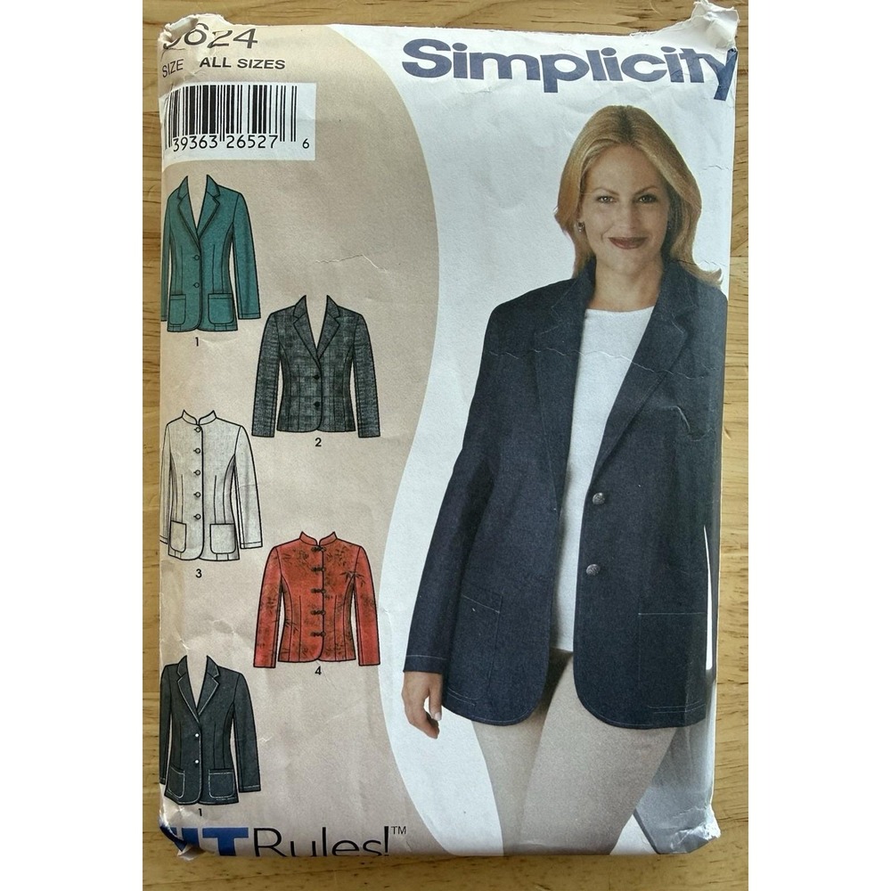 Simplicity 5624 Sewing Pattern Womens Jacket Bust Sz 48 50 52 54 56 58 60 Uncut‎